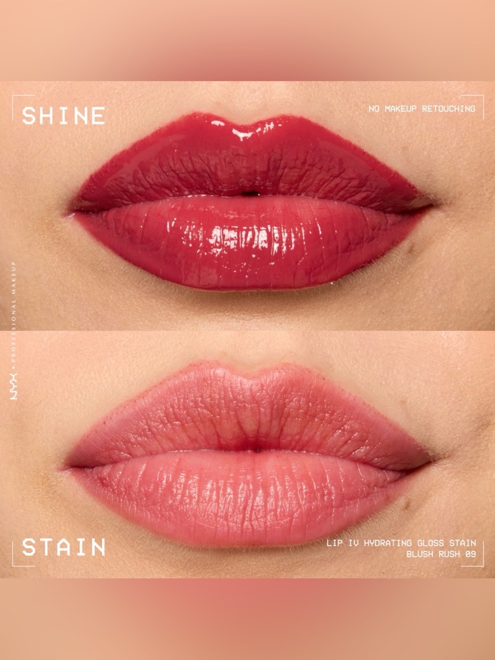BUY NOW NYX Lip I.V. Hydrating Lip Gloss Stain - Blush Rush - Picture 2 of 7